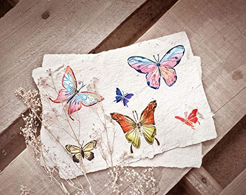 GSS Designs - Plantilla de mariposas para pintar sobre lienzo de pared, diseño de mariposas, 30 x 12 pulgadas, reutilizable para manualidades de pared (SL-082)