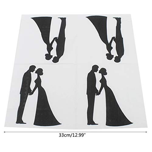 Gszfsm001 - Servilletas de papel creativas para parejas, novios, invitados, bodas, fiestas, suministros de decoración