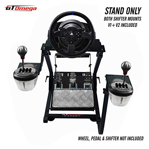 GT Omega PRO Soporte para Volante para Thrustmaster T300 RS Volante y Pedales de Respuesta de la Fuerza - Playstation 4 Fanatec Clubsport Xbox PC - Ajustable para Experiencia de Consola de Juegos