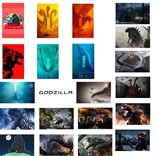 GTOTd Pegatinas para Godzilla: Rey de los Monstruos (20 piezas). Vinilos adhesivos para portátil, botella de agua, adolescentes, coches, regalo, colección de películas