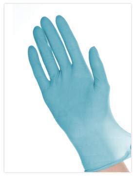 Guantes de nitrilo - sin látex, sin polvo, color azul - Talla M - Caja de 100 Unidades
