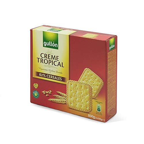 Gullón - Galleta Creme Tropical Pack de 4, 800g