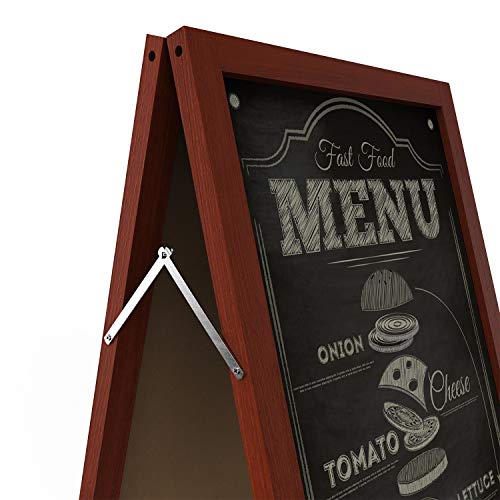 GUOHONG Pizarra Negra Caballete Doble Cara De Madera Pizarra Plegable Para Menú Publicidad 40 x 80 cm