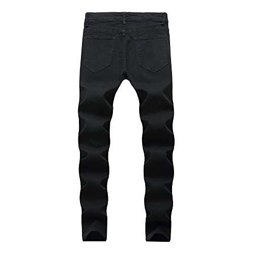 Gusspower Pantalones Vaqueros Hombres Rotos Pitillo Slim Fit Skinny Pantalones Casuales Elasticos Agujero Pantalón Personalidad Jeans