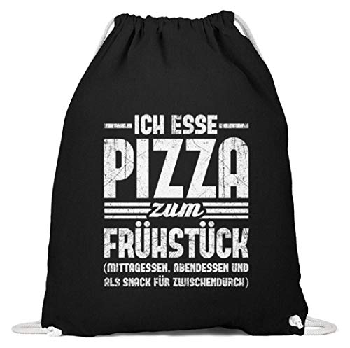 Gymsac Chorchester - Bolsa de algodón para todos los fans de comida y pizza, color Negro , tamaño 37cm-46cm