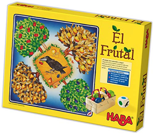 HABA Frutal, ESP (3403), emocionante Dados, con 40 Frutas de Madera y Reglas fáciles de Entender, Popular Juego de Mesa a Partir de 3 años (HA3403)