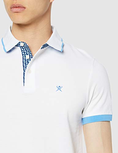 Hackett Geo Swim Trim Polo, Blanco (Optic White 802), Small para Hombre