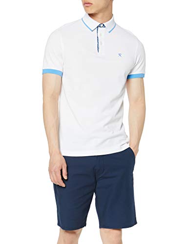 Hackett Geo Swim Trim Polo, Blanco (Optic White 802), Small para Hombre