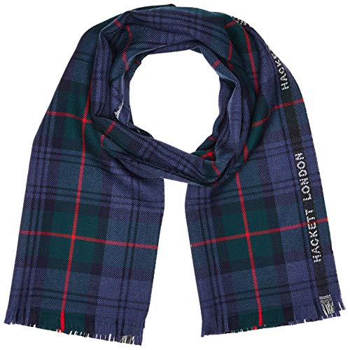 Hackett Milly Sedge Tartan Bufanda de moda, 0AA, 0 para Hombre