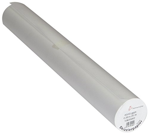 Hahnemühle - Rollo de papel de calco - Ideal para dibujos de alta definición - Transparente - 45 gsm - 0,33 mm x 20 m