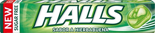 Halls - Sabor Hierbabuena Spearmint - Sin Azúcar - 20 unidades