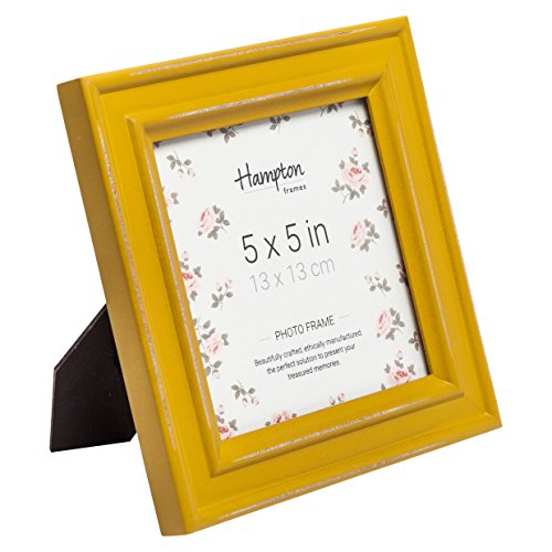 Hampton Frames PALOMA - Marco de fotos cuadrado (13 x 13 cm), color amarillo mostaza