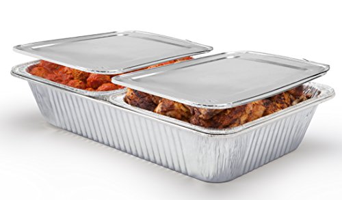 handi-foil 10014.010 Catering Essentials mitad tamaño mesa de vapor tapas (Pack de 10)