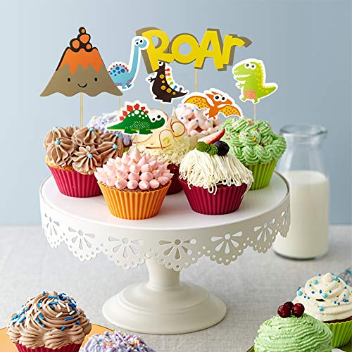 Hangnuo - Decoración para cupcakes con diseño de dinosaurios