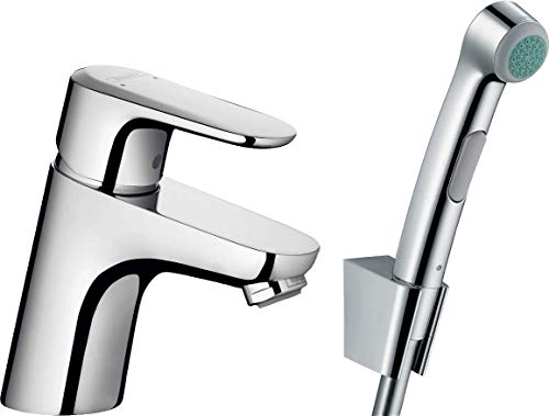 Hansgrohe 32126000 – Alcachofa para WC para baño Intime Bidette con grifo mezclador de lavabo Ecos cromo