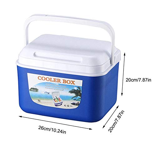 Haodene Nevera Rígida Portatil - 5L Nevera Rígida Pequeña para Acampar Alimentos, Nevera Rígida para Camping, Pesca, Alimentos Frescos, Transporte Refrigerado, Etc