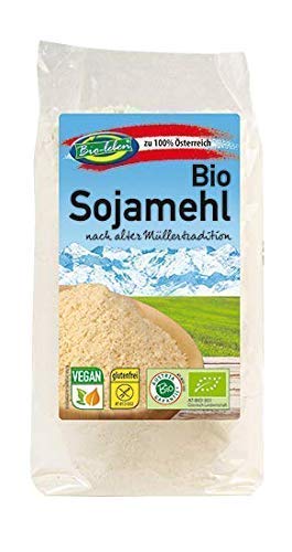 Harina de soja austriaca ecológica austríaca, sin gluten 1,75kg Bio biológica, procedente de soja orgánica de Austria sin OMG, tostada y deshidratada 7x250g