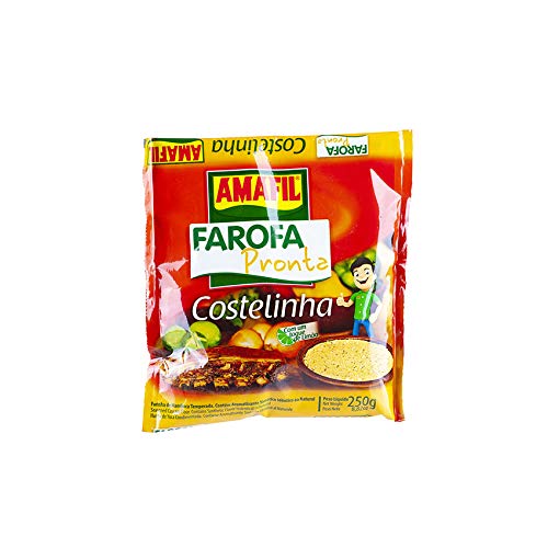 Harina de Yuca tostada y especiada, 250g - Farofa Pronta Costelinha AMAFIL 250g