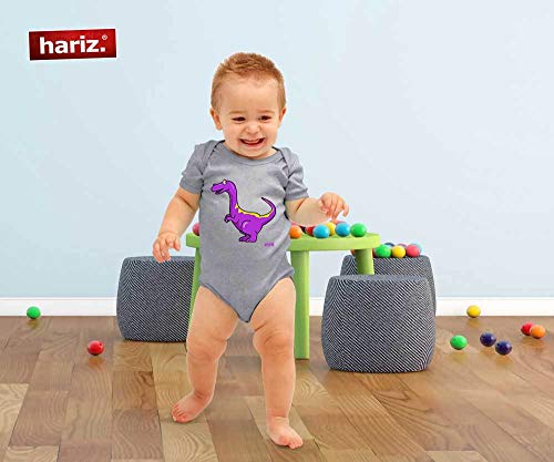 Hariz Baby Body de manga corta Velociraptor Dinosaurio Dinosaurio Kids Plus Tarjeta de regalo unicornio fucsia 6-12 meses