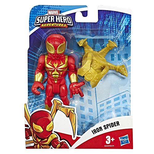 Hasbro Playskool - Figura de Los Vengadores de Mega Mighties Mini Marvel Super Hero Adventures-Iron Spider (12,5 cm), Multicolor, E6259ES0