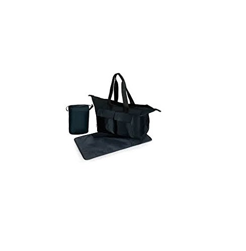 Hauck Care Me - Bolso cambiador, medidas abierto 58 x 30 x 20 cm, compartimentos para botellas y comida, espacioso, color negro-charcoal