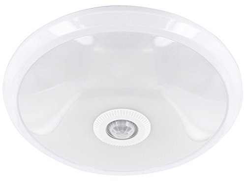 hava - Lámpara de techo con sensor de movimiento PIR, 12 W, 360 °, 800 lm, 290 X 60 Mm, Blanco Cálido (3000 K)