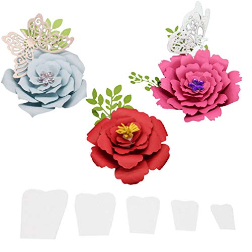 HEALLILY Nueve Flores Troqueles de Corte de Aleación de Acero en Relieve Plantilla de Plantilla de Corte Molde Diy Manualidades para Arte Artesanía Álbum Tarjeta de Papel Scrapbooking Decoración