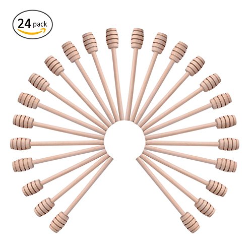 Hearthrousy Cucharas para la Miel 16CM Varilla de Agitación Mini Varillas de Madera Miel de Madera Cucharillas Café Leche té Revolviendo Palos