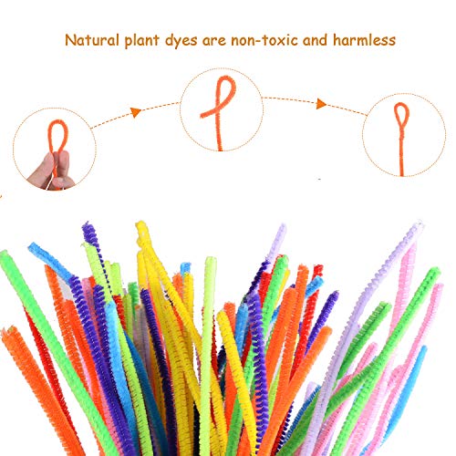 HellDoler pipe cleaners,Limpiapipas,Juego de Manualidades 500 Piezas Limpiadores de Pipa Tallos de Chenilla para Juguetes Educativos,Creación de Bricolaje