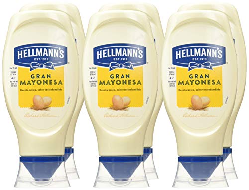 Hellmann's - Mayonesa en Bote Dispensador Gran con Huevos 100% de Corral, 430 ml