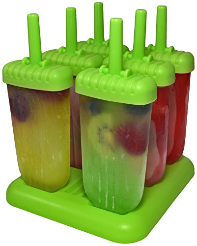 HelpCuisine® Molde para Helados/Moldes de Polos - Juego de Seis Unidades sin BPA y Aprobado por FDA. 24 Meses de Garancia! (Verde)