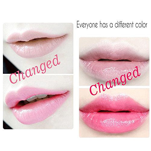 Hengfang Decoloración Bálsamos labiales Brillante Permanente Barra de labios Larga duracion Impermeable Mate Brillo de labios Fijas Hidratante Rosa Gelatina Flores secas Lapiz labial Impermeable (C)