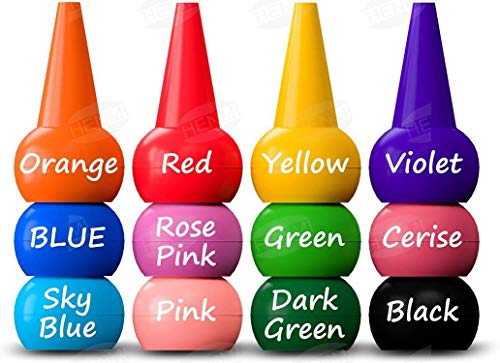 HENMI Crayones para niños pequeños, crayones para Dedos de 12 Colores no tóxicos Crayones para niños, crayones de Pintura de empuñadura de Palma Lavables y más fáciles para niños.