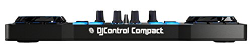 Hercules - DJCONTROL Compact - Controlador DJ - PC/Mac - Tamaño Compacto - Ligero