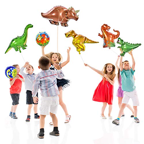 Herefun 8Pcs Globo Dinosaurio Decoración para Fiesta, Dinosaurio Jurásico Globos Fiesta, Regalo Ideal para Decorar Un Cumple