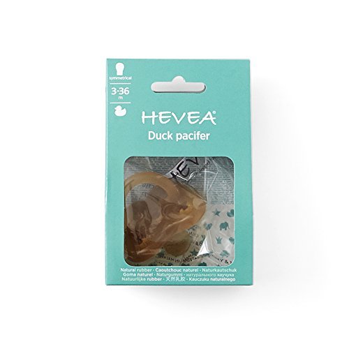 Hevea Duck - Chupete simétrico, 3-36 meses