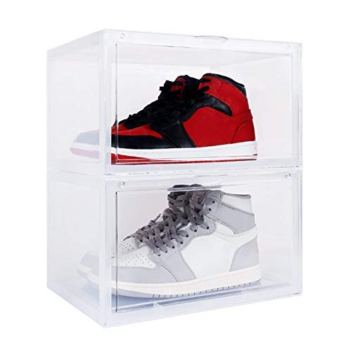 HEWEI Caja de Zapatos Colección de exhibición Caja de Almacenamiento Zapatillas de Deporte Transparentes Cajón de Almacenamiento Estilo Caja de Zapatos de acrílico