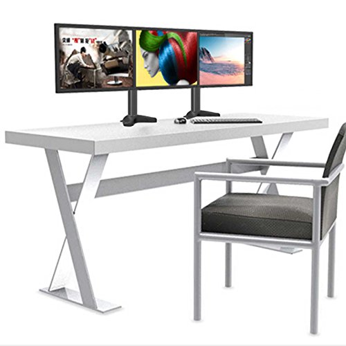 HFTEK Soporte para 3 tres monitores de escritorio para pantalla de 15" - 27" con VESA 75/100 (MP230C-N)