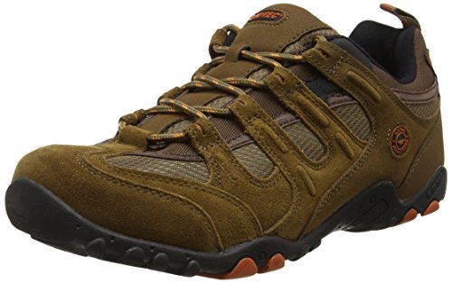 Hi-Tec Quadra Classic, Zapatillas de Senderismo para Hombre, Marrón (Smokey Brown/Burnt Orange), 45 EU