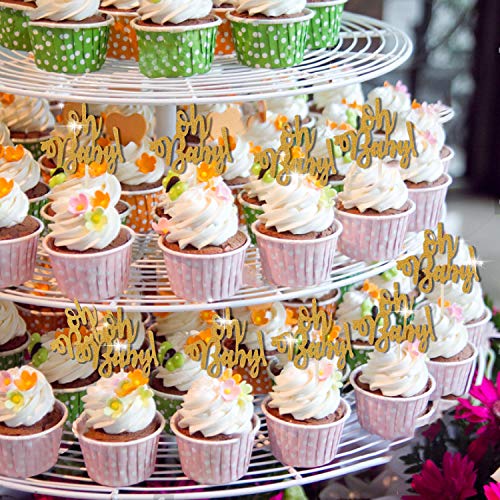 Hifot Baby Shower Cake Topper Decoración Tartas, 30 Piezas niño niña Baby Shower Decoración Pasteles Comida Cupcake Adornos