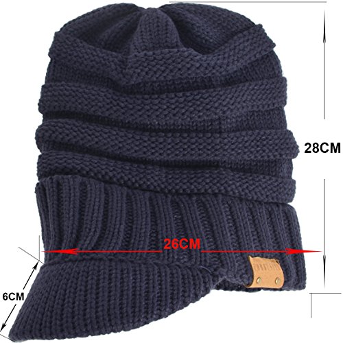 HISSHE B319 - Gorro de punto grueso para hombre