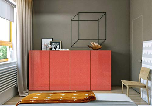 Hode Vinilos Adhesivo para Muebles Puertas Ventanas Papel Adhesivo para Muebles Pegatina de Vinilo Adhesivo Muebles Rojo 40X300cm