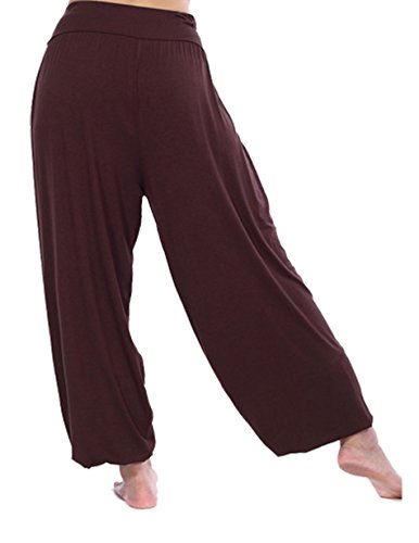 Hoerev Pantalón ancho de Yoga, tejido elástico muy suave - negro -