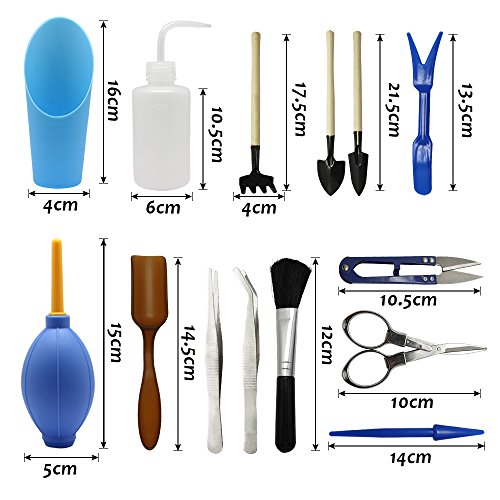 Homagty Kit de 14 petits outils pour transplantation / entretien manuel de terrarium