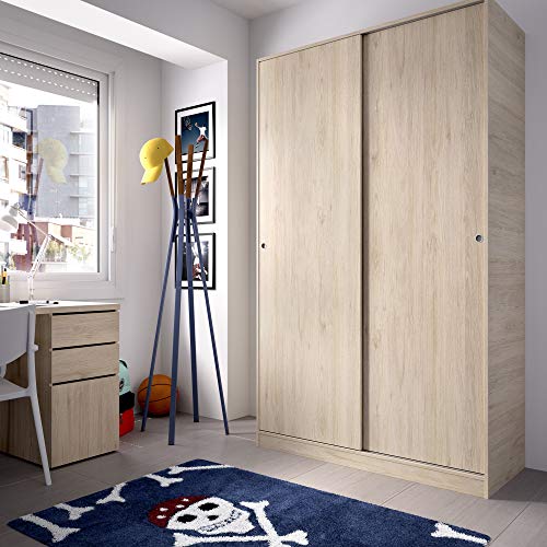 HOMEKIT Armario 2 Puertas correderas, Natural, 120x204x50cm