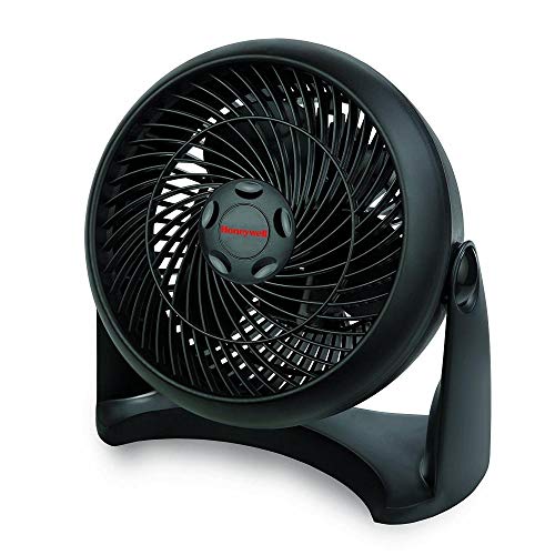 Honeywell HT900E4 - Ventilador Turbo potente para Mesa y Suelo, regulable en 3 Velocidades, tama?o Compacto, color Negro