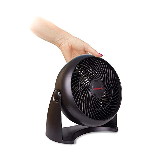 Honeywell HT900E4 - Ventilador Turbo potente para Mesa y Suelo, regulable en 3 Velocidades, tama?o Compacto, color Negro