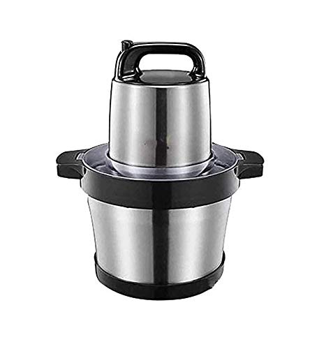 HONYGE Picadora De Carne Eléctrica, Picadora De Carne Mini Picadora Picadora De Alimentos De Acero Inoxidable De 6L para Carne Verduras Frutas Y Nueces Tazón De Acero Inoxidable