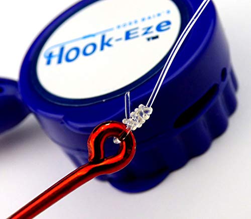 hook-eze nuevo modelo más grande de Coral y azul agua caja fuerte de pesca gancho para & Knot Tying herramienta