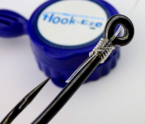 hook-eze nuevo modelo más grande de Coral y azul agua caja fuerte de pesca gancho para & Knot Tying herramienta